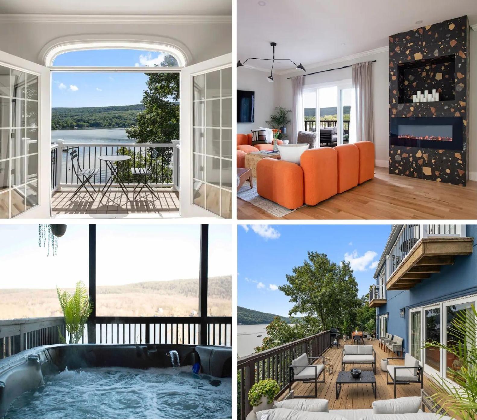 Lakeview House - Hot Tub - Firepit - Stunning Views - Spacious Deck - Cozy Living Room - Bar Greenwood Lake Buitenkant foto